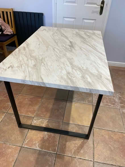 Photo of free White table with false marble top (EH16, Liberton) #1