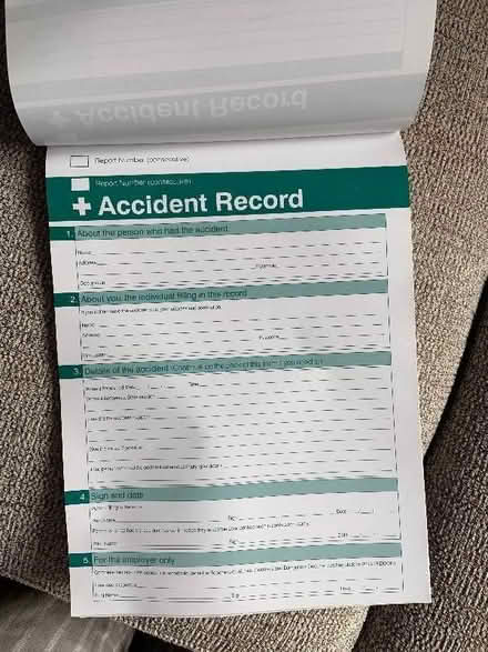 Photo of free Accident book and cold pack (Hailsham BN27) #2