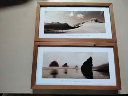 Photo of free Pair wood framed beach scene prints (Delapre) #3