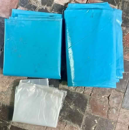 Photo of free 2x HEAVY & 1x LIGHT DUTY PLASTIC WATERPROOF SHEETS (Aigburth L17) #1
