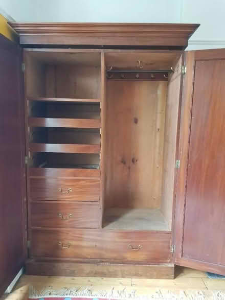 Photo of free hardwood wardrobe (Oxton CH43) #2