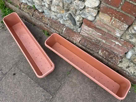 Photo of free Long Plastic Planters Plant Pots x2 (BN11) #3