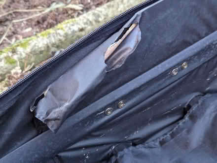 Photo of free 77x50x22cm large suitcase in rough condition (Wokingham RG41) #3