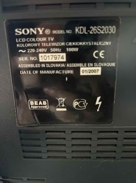 Photo of free Sony Bravia HD TV (Catford South SE12) #3