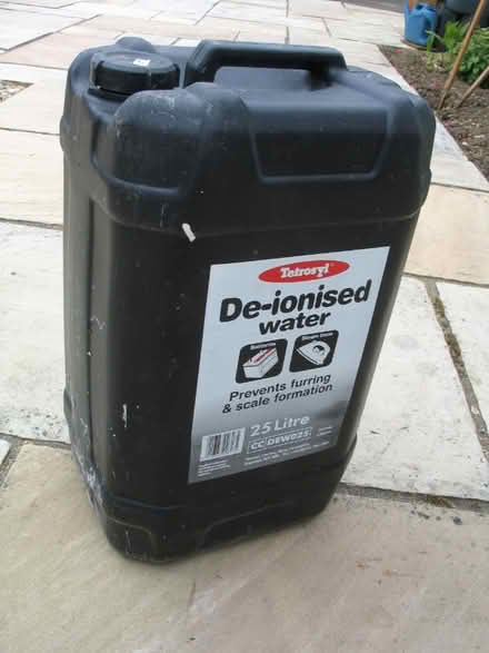 Photo of free 25l black plastic container, previously used for water (Upton Saint Leonards GL4) #1