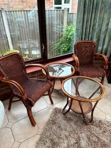 Photo of free Wicker chairs and side tables. (Chorley SK9) #1