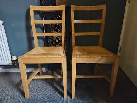 Photo of free 2 x Wooden/Wicker Chairs (Bath, BA2) #1