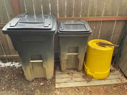 Photo of free Trash cans, on wheels (Harrison St in Princeton, NJ)