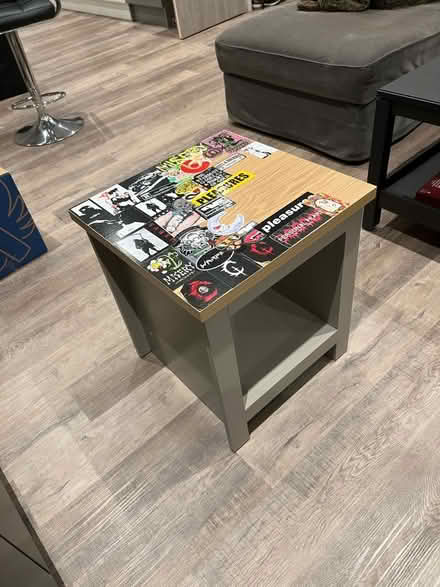 Photo of free Bedside Table grey wood (Hornsey, N8) #1