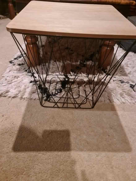 Photo of free Black metal wire table (Selsdon) #2