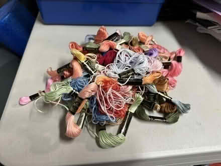 Photo of free pile of stitchery DMC floss #1