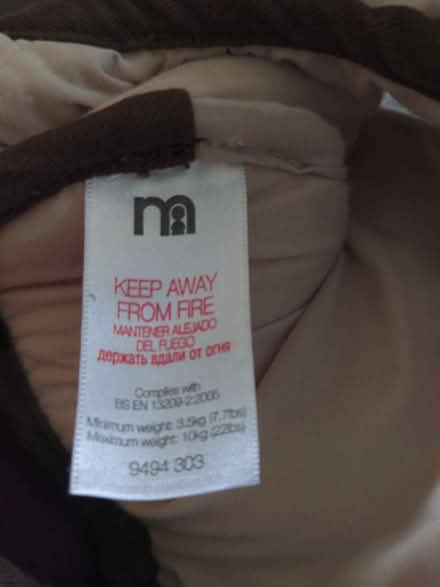 Photo of free Mothercare baby carrier (Carr Manor LS17) #2