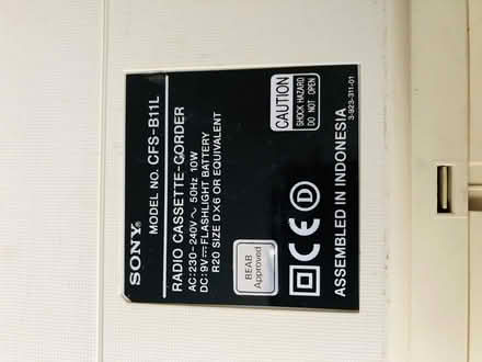 Photo of free Sony radio cassette-corder (EN4 East Barnet) #2