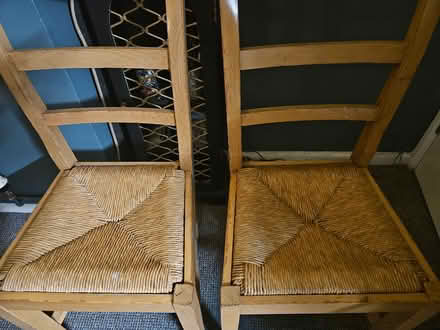 Photo of free 2 x Wooden/Wicker Chairs (Bath, BA2) #2