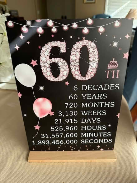 Photo of free 60th birthday sign (San Ramon) #1