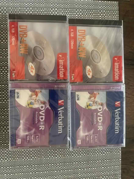 Photo of free Four DVD writable discs (S35 high green) #1