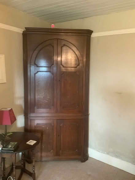 Photo of free Antique Oak corner cupboard (Bishop Auckland) #1