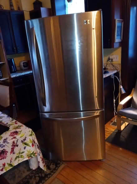 Photo of free Large Stainless Beer Fridge (South-End Guelph) #2