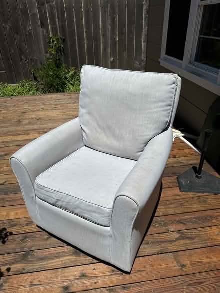 Photo of free Light blue rocking chair (Redwood City) #1