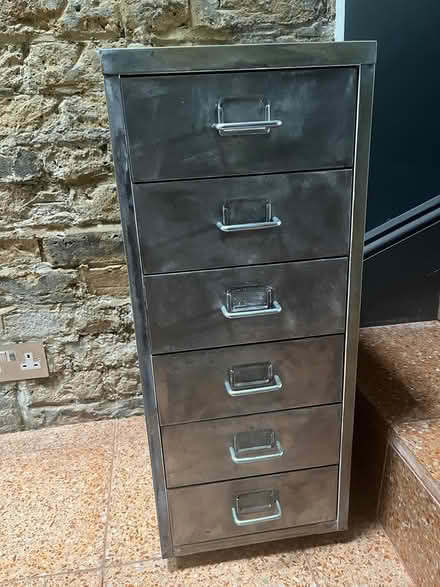 Photo of free Stripped metal desk pedestal (SW2 Brixton) #1