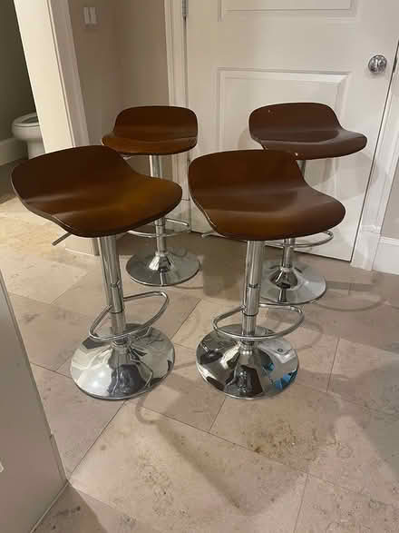 Photo of free 4 Adjustable Bar Stools (Woodley Park) #1