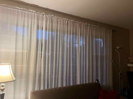 Photo of free 84” white curtain sheers (N.Farmington) #1