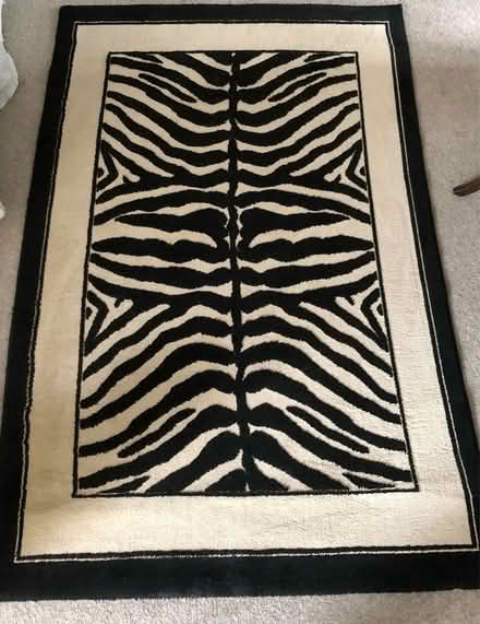 Photo of free M&S ZEBRA RUG 120x180cms (L17 Aigburth) #1