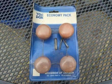 Photo of free 4 wooden cupboard knobs (Letchworth (SG6)) #1