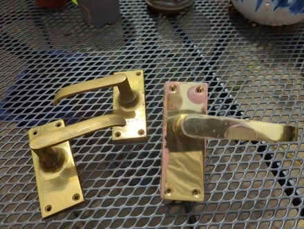 Photo of free 4 brass door handles (Letchworth (SG6)) #1