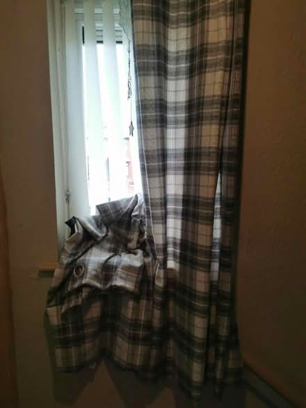 Photo of free M&S Grey Tartan curtains (Haresfinch) #1