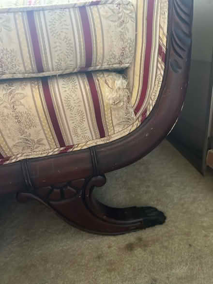 Photo of free Antique sofa needs reupholstering (Southside Winston Salem) #1