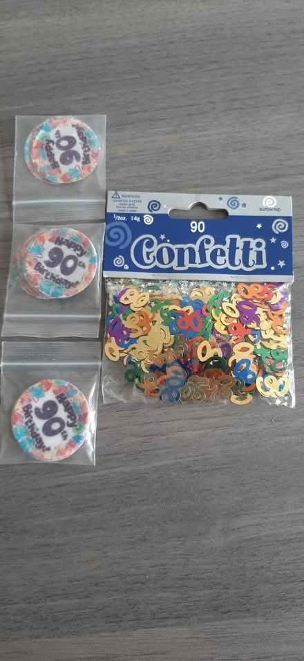 Photo of free Age 90 Confetti & Cupcake Toppers (WA11) #3