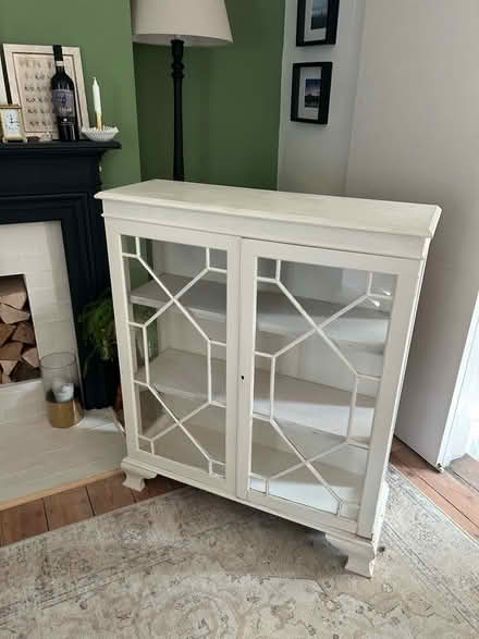 Photo of free Antique glass cabinet (GU21 4) #1