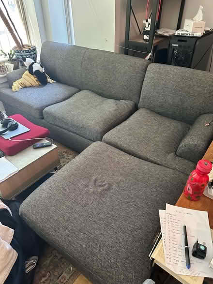 Photo of free Grey L shaped couch (Columbia Heights) #1