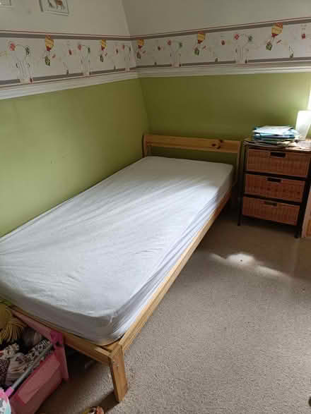 Photo of free IKEA Neiden single bed - solid pine (Sydenham, SE26) #1