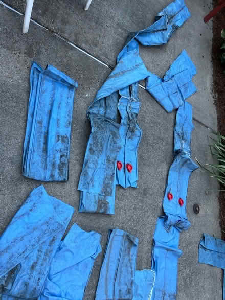 Photo of free Large pool tarp and bladders (Belmont) #3