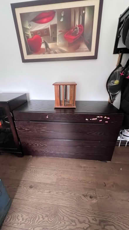 Photo of free Mahogany drawers + beside table set (East Finchley) #1