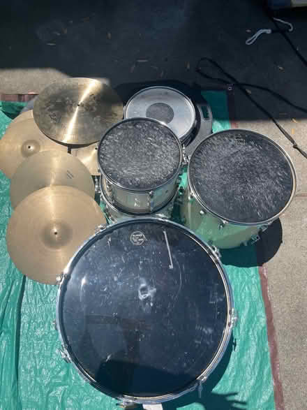 Photo of free Acoustic Drumset- 5 piece + cymbals (Belmont - Cipriani & Alameda) #1