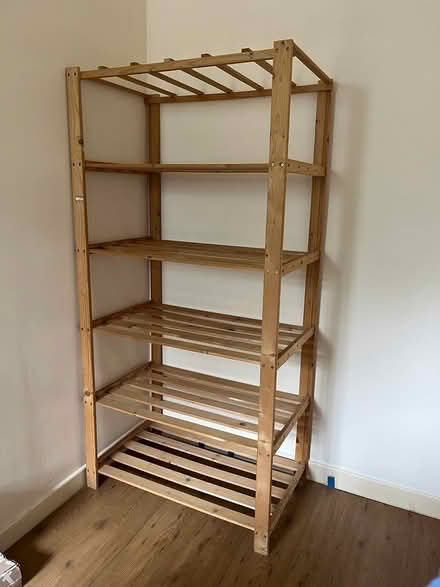 Photo of free Wooden shelving unit (E1 — Shadwell) #1
