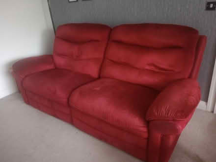 Photo of free 4 seater reclining sofa (manual) (CW11 Elworth)