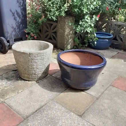 Photo of free 2 large Flower pots (Goring-by-Sea BN12) #1