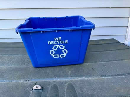 Photo of free Blue Recycle Bin (Downtown Iithaca) #1
