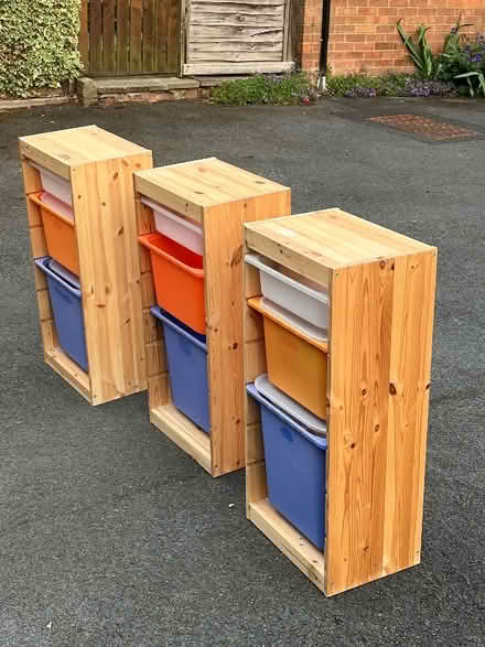 Photo of free IKEA shelving units with plastic tubs (Harrogate HG2) #2