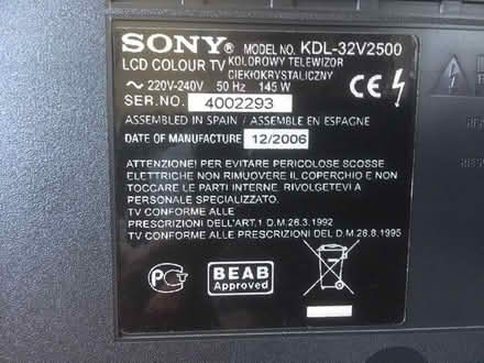Photo of free Sony Bravia TV (Cobham, KT11) #4