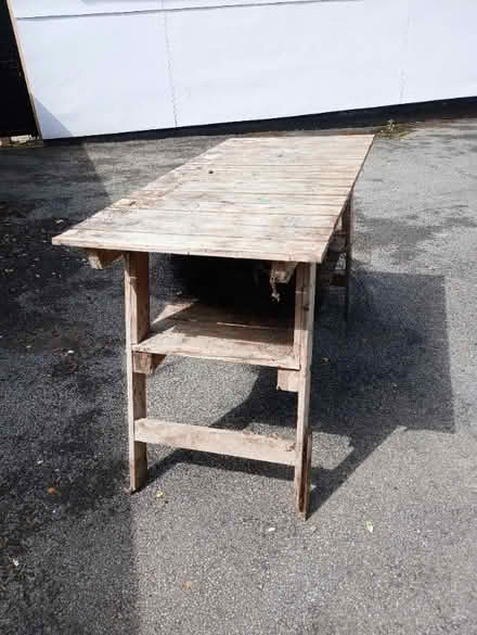 Photo of free Wooden Garden table/ work tables x2 (Moorhouse CA5) #2