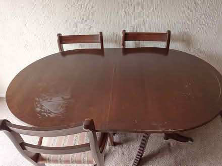 Photo of free Upcycling Dining table&four chairs (Widnes) #1