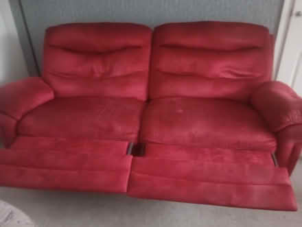 Photo of free 4 seater reclining sofa (manual) (CW11 Elworth)