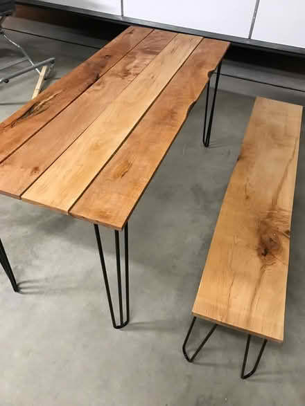 Photo of free Homemade table + bench (Columbia Heights) #1