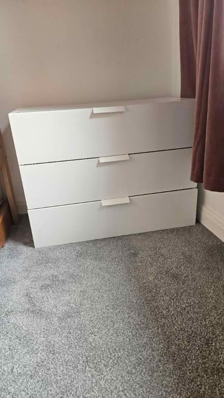Photo of free Triple white set of drawers (LS8 (Roundhay)) #1