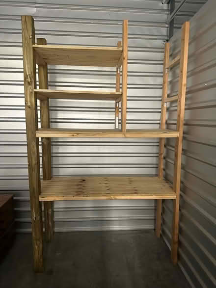 Photo of free Tall wood shelves for storage (Spring Valley Rd & Montfort Dr) #1